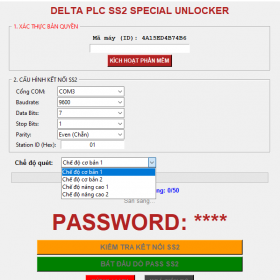 Phần mềm Unlock plc delta dvp-ss2 (bản limited)